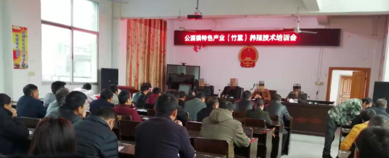 乐安县公溪镇特色产业(竹鼠)养殖技术培训会